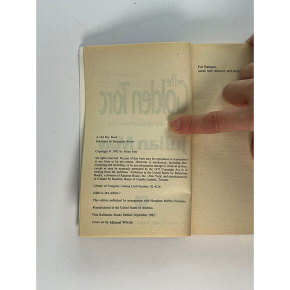VTG Science Fiction Paperback The Golden Torc Julian May 1983 Ballantine Book - Picture 5 of 6